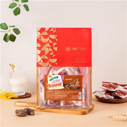 Bánh xốp giòn yến mạch nhân socola BONMI