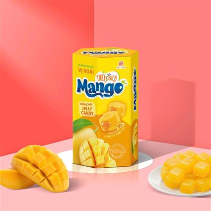 Kẹo jelly xốp nhân chảy vị xoài ELLPERY Hộp 145g